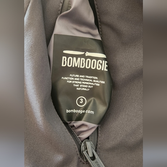 BOMBOOGIE women winter puffer grey hooded jacket size M - Picture 7 of 9